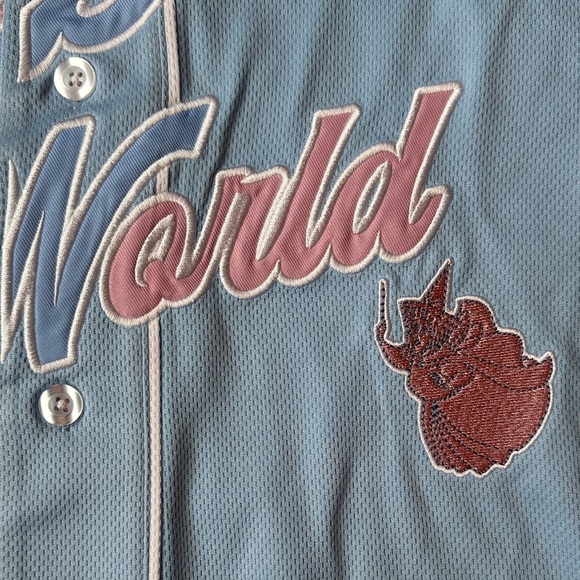 Walt Disney World Aurora Baseball Jersey Pink Blue White Size XS - Picture 5 of 12